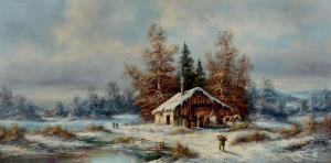BRINKMANN Albrecht 1930,Panoramic Winter Scene,Burchard US 2020-04-19