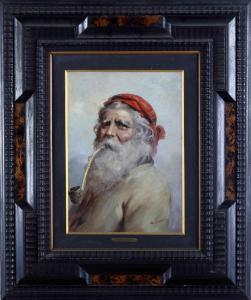 BRIOSCHI Athos Renzo 1910-2000,Ritratto di anziano con pipa,Cambi IT 2023-04-14