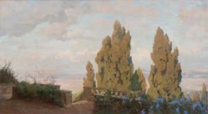 BRIOSCHI Othmar 1854-1912,A view from a terrace near Rome, probably the Vill,Venduehuis 2021-11-21