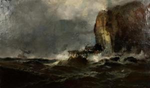 BRISCOE Franklin Dullin 1844-1903,Crashing Waves,Abell A.N. US 2024-02-21