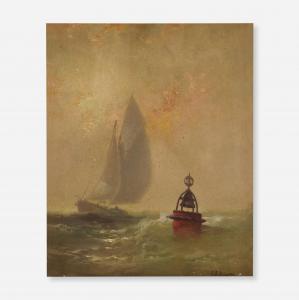 BRISCOE Franklin Dullin 1844-1903,Dinghy at Sea,Toomey & Co. Auctioneers US 2023-10-10