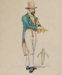 BRISSET Pierre 1810-1890,Portrait of Monsieur Merley, dressed as a dandy,Sotheby's GB 2023-01-25