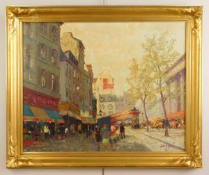 BRISSON Marcel 1915,Parisian Street Scene,Rachel Davis US 2024-03-23