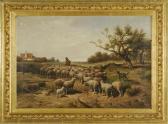 BRISSOT Franck 1818-1892,A shepherd tending his flock,Eldred's US 2011-06-29