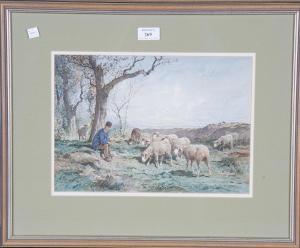 BRISSOT Franck 1818-1892,Shepherd and Shepherdess tending Sheep,Tooveys Auction GB 2021-08-18