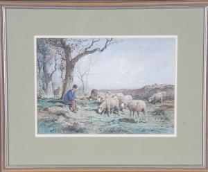 BRISSOT Franck 1818-1892,Shepherd and Shepherdess tending Sheep,19th,Tooveys Auction GB 2021-11-10