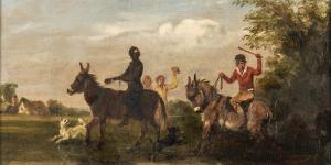 BRISTOW Edmund 1787-1876,Figures on donkeys (2 works),Bellmans Fine Art Auctioneers GB 2023-10-10