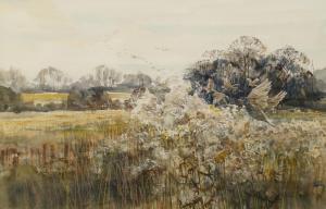 BRISTOW Nicholas 1900-1900,Kent landscape with farm buildings and woodland,Rosebery's GB 2018-02-10