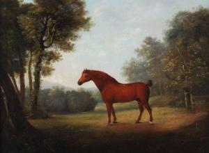 BRITISH SCHOOL,A bay horse in a landscape,Dreweatt-Neate GB 2013-05-29