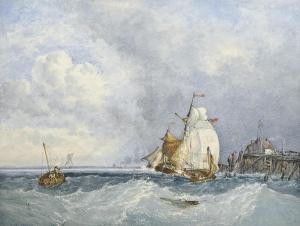 BRITISH SCHOOL,A breezy day at the harbour mouth,Christie's GB 2011-11-24