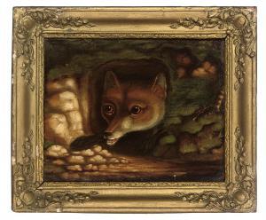 BRITISH SCHOOL,A fox coming out of its lair,Christie's GB 2010-01-26