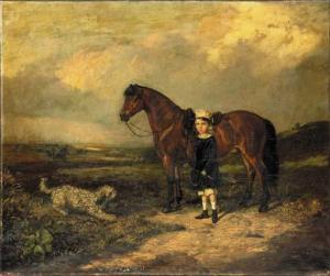 BRITISH SCHOOL,A Girl with her Favourite Pony and Dog in a landscape,Christie's GB 2001-06-01