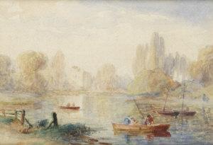 BRITISH SCHOOL,A pair of river boating scenes,Adams IE 2008-03-12