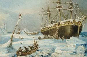 BRITISH SCHOOL,A party of polar explorers unloading a ship frozen,Christie's GB 2011-04-06