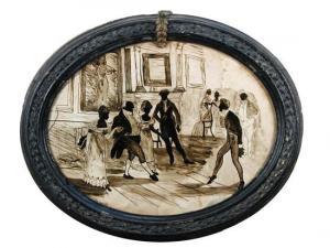 BRITISH SCHOOL,A Regency Ball - a silhouette,Cheffins GB 2010-09-22