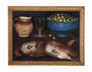 BRITISH SCHOOL,A STILL LIFE OF GAME-BIRDS, A BOWL OF GRAPES, A JU,Christie's GB 2013-12-03