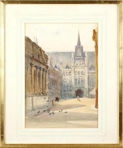 BRITISH SCHOOL,A view of The Guildhall on a summer afternoon,Bonhams GB 2011-09-21