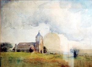 BRITISH SCHOOL,church building in a landscape,Fieldings Auctioneers Limited GB 2009-03-21