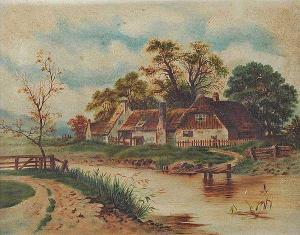 BRITISH SCHOOL,COTTAGE BY A RIVER,Ross's Auctioneers and values IE 2017-02-01