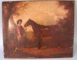 BRITISH SCHOOL,depicting a manwith a horse and dog in a landscape,Dreweatt-Neate GB 2003-12-10