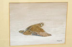 BRITISH SCHOOL,Fish Hawk,Falcon on snow,Bamfords Auctioneers and Valuers GB 2008-03-19