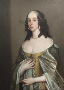 BRITISH SCHOOL,Half length portrait of lady wearing a gold silk g,Gorringes GB 2013-02-06