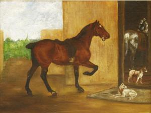 BRITISH SCHOOL,HORSES WITH DOGS,19th century,Sworders GB 2018-04-25