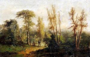 BRITISH SCHOOL,Huntsman on a Wooded Path,Rowley Fine Art Auctioneers GB 2015-09-16