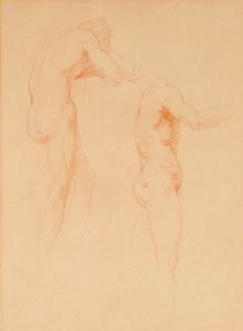 BRITISH SCHOOL,Male Nude Life Studies,Rowley Fine Art Auctioneers GB 2008-02-19