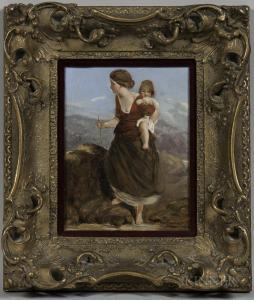 BRITISH SCHOOL,Mother and Child Traveling in Mountain Landscape,Skinner US 2017-07-13