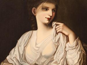 BRITISH SCHOOL,Portrait Historié of a Lady,1884,Auctionata DE 2015-05-18