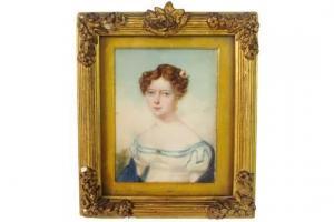 BRITISH SCHOOL,Portrait Miniature of a Young Lady,Halls GB 2015-11-25