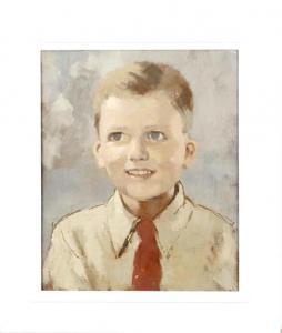 BRITISH SCHOOL,Portrait of a boy wearing a red tie,Bonhams GB 2011-09-21