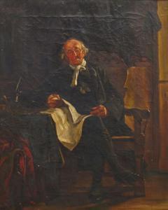 BRITISH SCHOOL,Portrait of a clergyman seated full-length reading,Rosebery's GB 2016-12-06