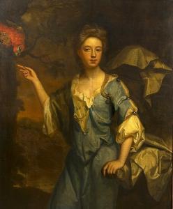BRITISH SCHOOL,Portrait of a lady, three quarter length, in a blu,Sotheby's GB 2008-01-15
