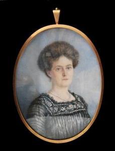 BRITISH SCHOOL,Portrait of a lady wearing a pearl necklace ,Fieldings Auctioneers Limited 2015-10-06
