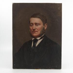 BRITISH SCHOOL,Portrait of a man in black tie and jacket,19th century,Serrell Philip GB 2018-03-08