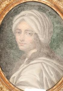 BRITISH SCHOOL,PORTRAIT OF A YOUNG LADY IN WHITE,McTear's GB 2013-01-10