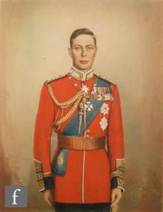 BRITISH SCHOOL,Portrait of King George VI wearing ceremonia,Fieldings Auctioneers Limited 2019-04-27