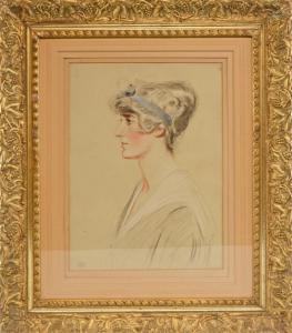 BRITISH SCHOOL,profile portrait of a young lady,Ewbank Auctions GB 2014-02-26
