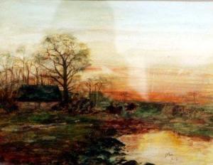 BRITISH SCHOOL,Rural landscape with cottage and pond,Fieldings Auctioneers Limited GB 2009-03-21