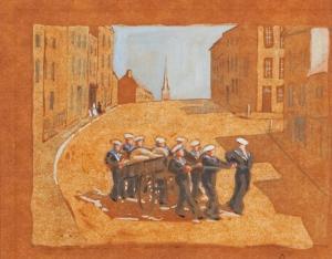 BRITISH SCHOOL,SAILORS WITH CART,1918,McTear's GB 2013-08-01