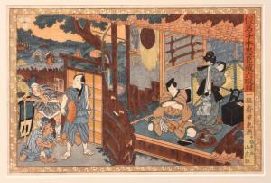 BRITISH SCHOOL,samurai visiting a geisha,CRN Auctions US 2017-09-10