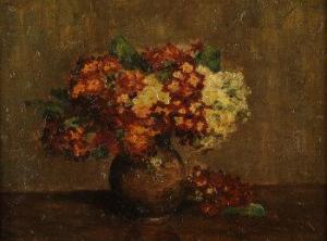 BRITISH SCHOOL,still life of sweet williams held in a vase on a table,Morphets GB 2011-03-03