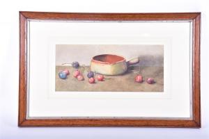 BRITISH SCHOOL,still life with cherries and a pan,Dawson's Auctioneers GB 2018-08-25