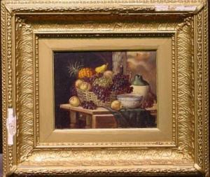 BRITISH SCHOOL,STILL LIFE WITH FRUIT ON A TABLE
Initialed,William Doyle US 2003-03-05