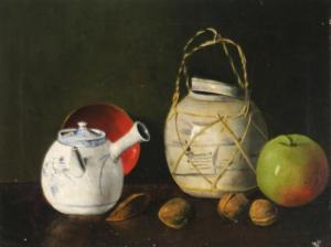 BRITISH SCHOOL,Still Life with Teapot, Ginger Jar, Apple and Nuts,2007,Weschler's US 2011-10-22