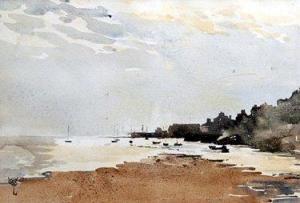 BRITISH SCHOOL,study of Aberdovey estuary with sand bank to,Fieldings Auctioneers Limited 2009-01-17