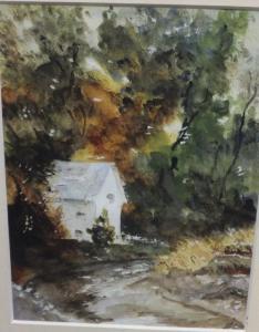 BRITISH SCHOOL,Study of farmhouse by lane in wooded glade,Moore Allen & Innocent GB 2016-01-29