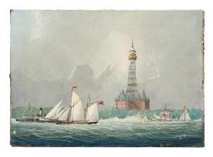 BRITISH SCHOOL,THE NEW BRIGHTON TOWER, THE WIRRAL, IN A SEASCAPE ,1900,Christie's GB 2011-11-02